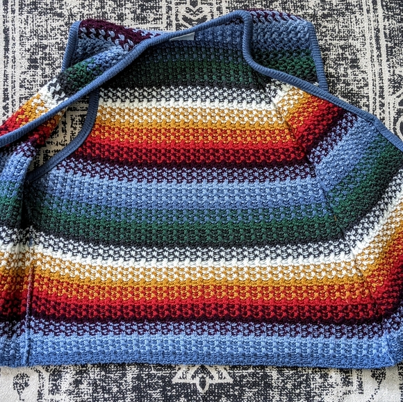 SOLD Crochet Knit Sweater Vest Earthy - Picture 13 of 16